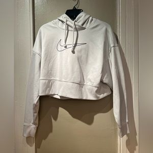 White Nike Cropped Sweatshirt
